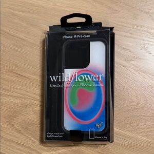 Wildflowers iPhone 14 Pro Case - Blue and Pink Swirl